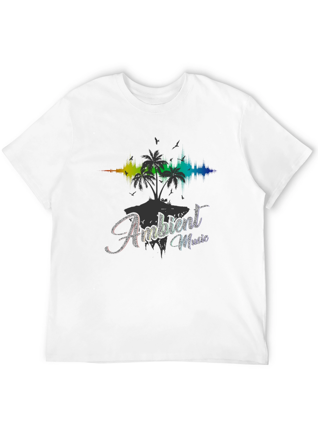 Ambient Music Black T-Shirt - Island Vibes