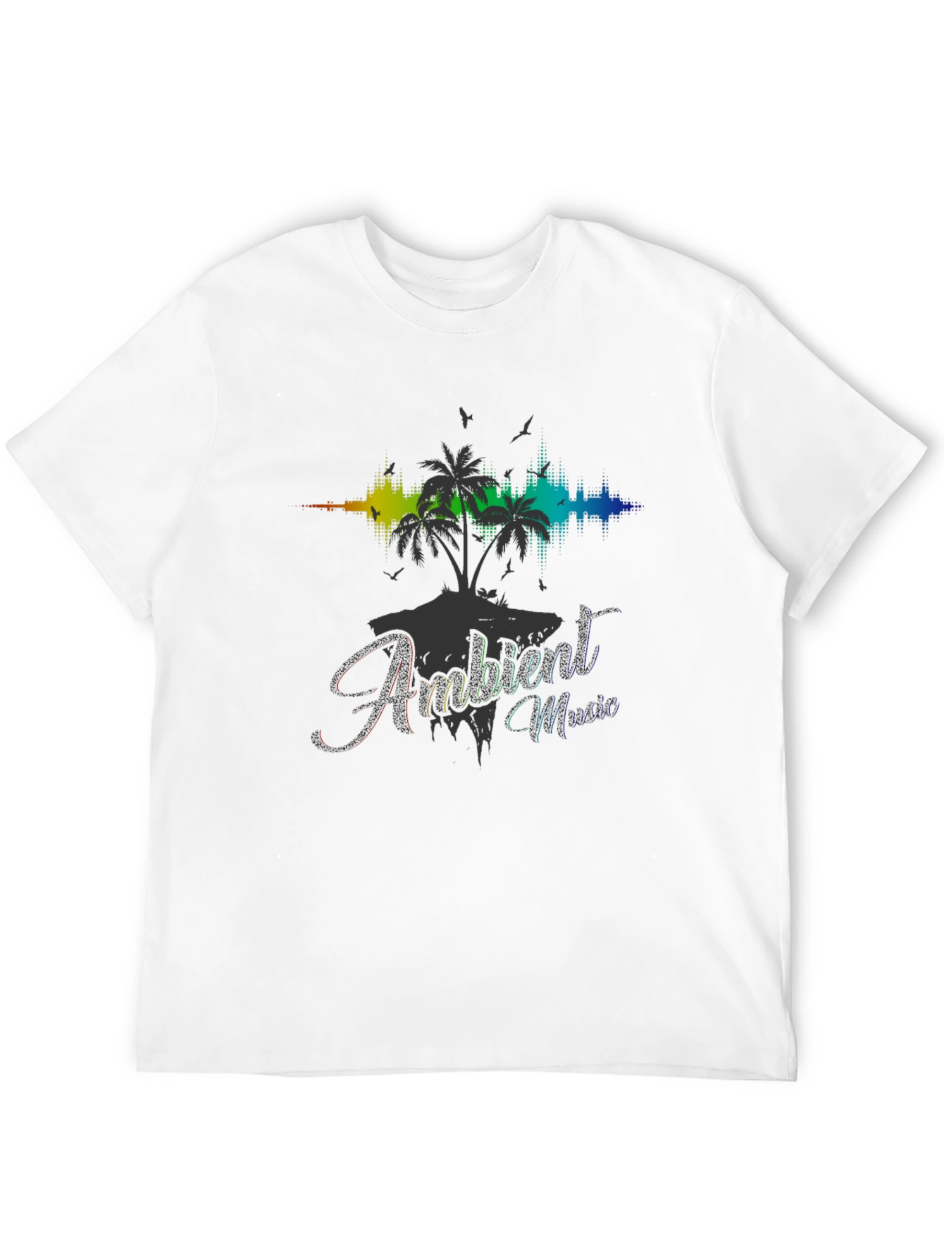 Ambient Music Black T-Shirt - Island Vibes