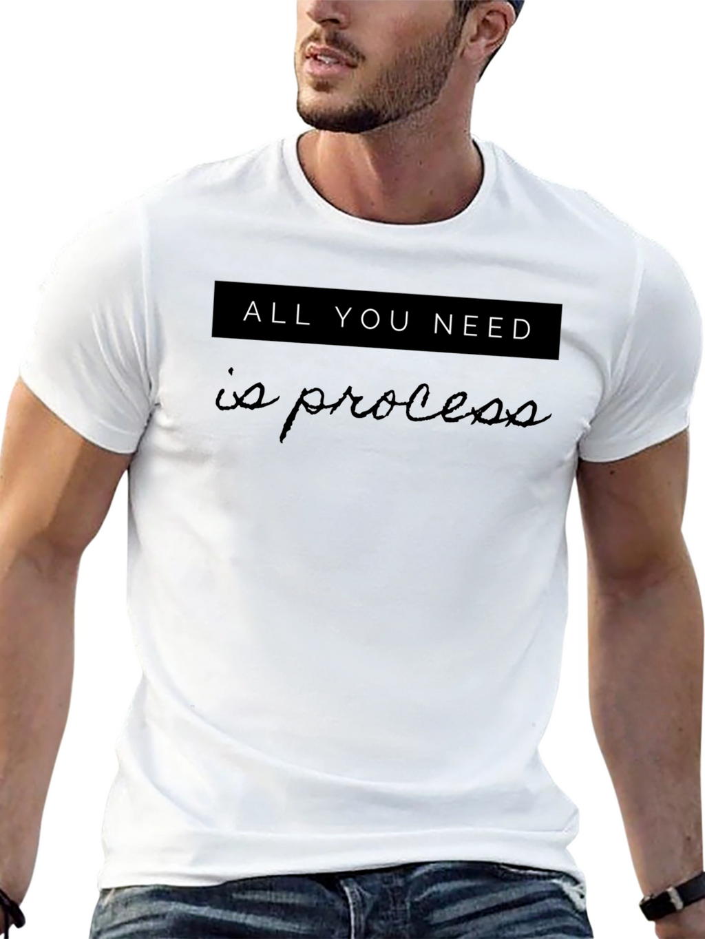 All You Need Is Process Black Tee Shirt