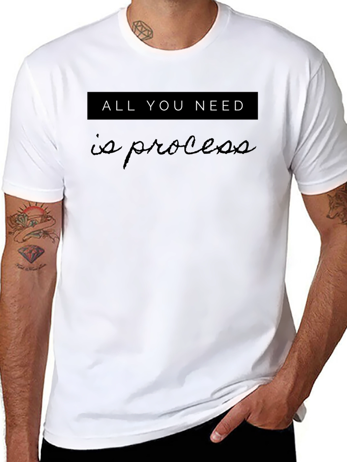 All You Need Is Process Black Tee Shirt