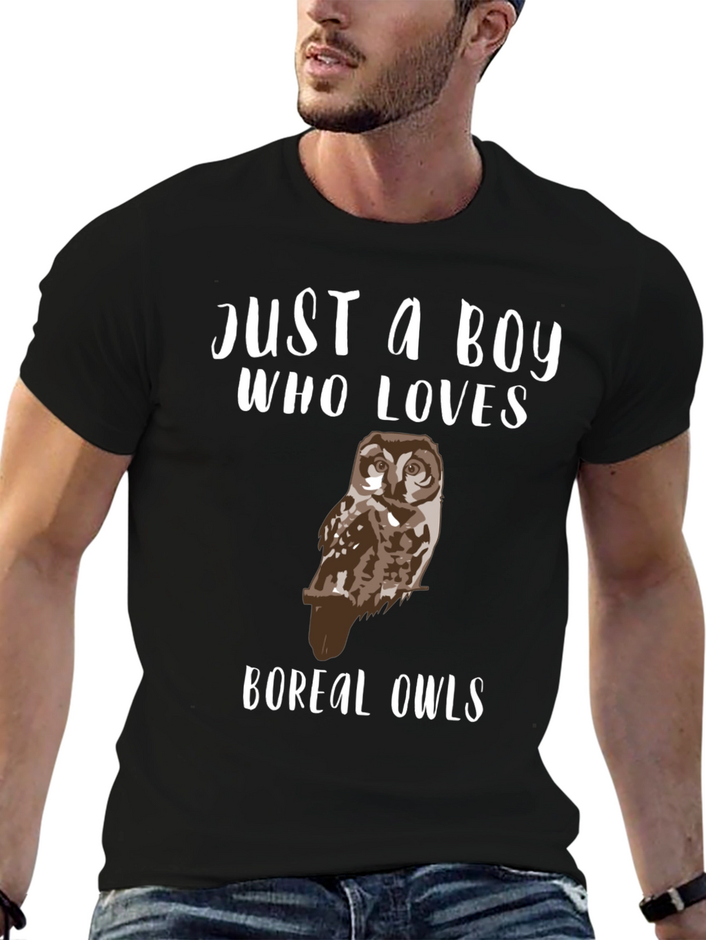 Just A Boy Who Loves Boreal Owls T-Shirt