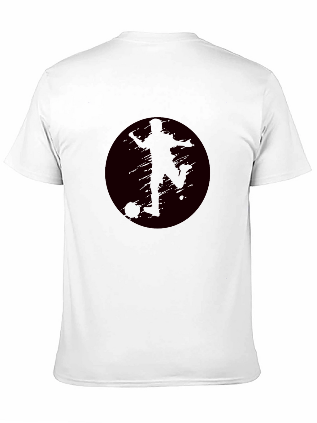 Soccer Player Graphic Black T-Shirt