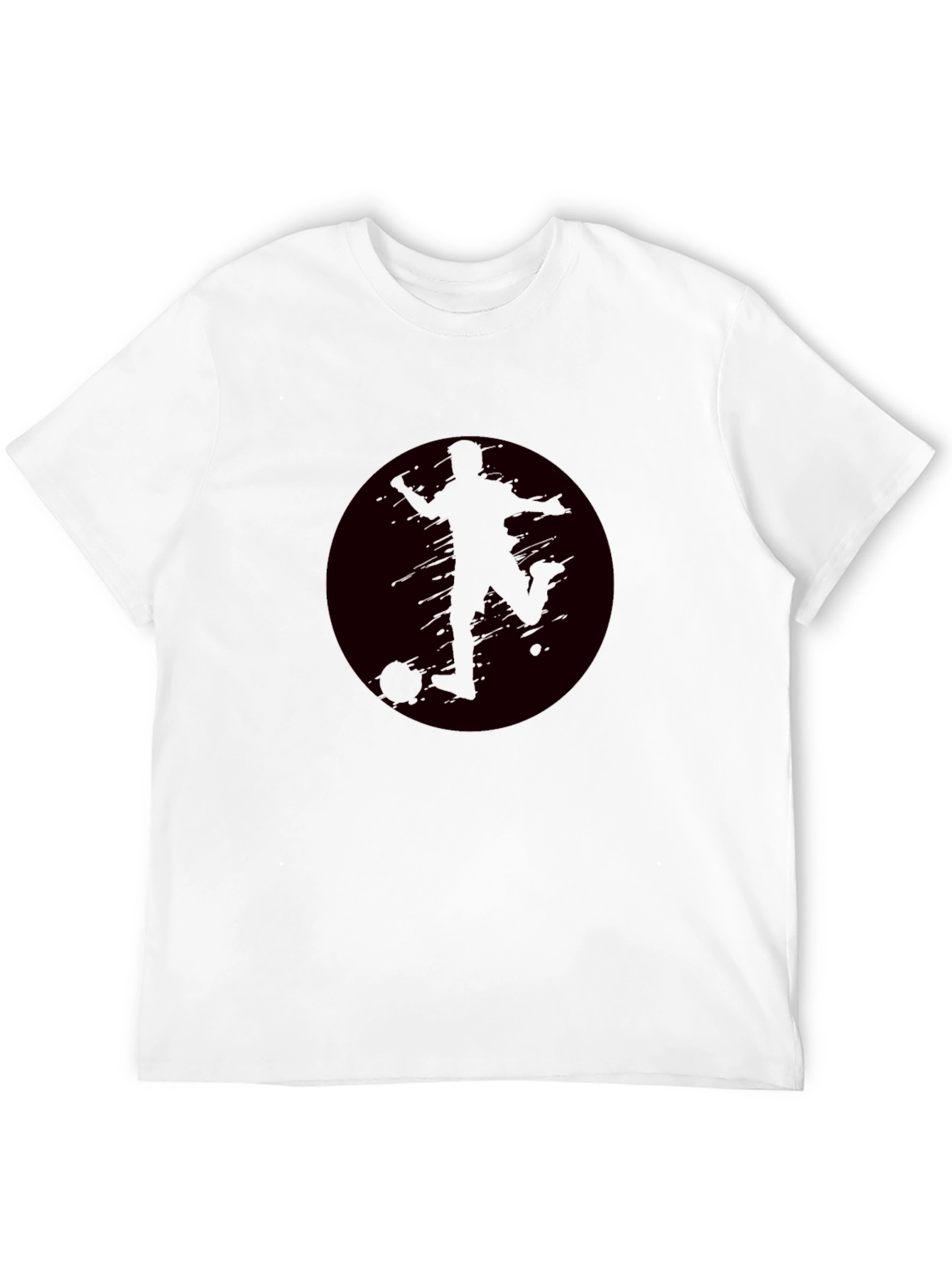 Soccer Player Graphic Black T-Shirt