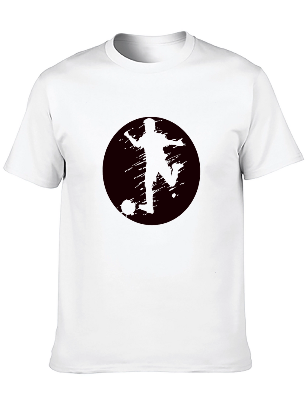 Soccer Player Graphic Black T-Shirt