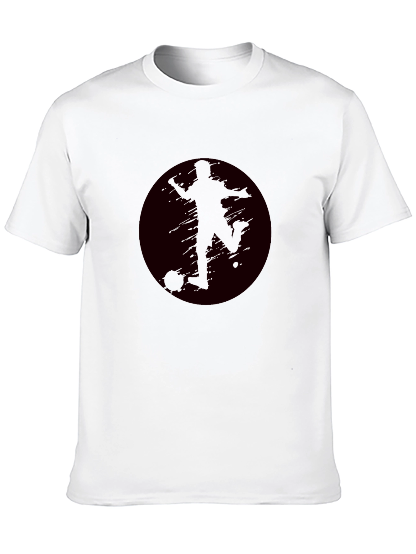 Soccer Player Graphic Black T-Shirt