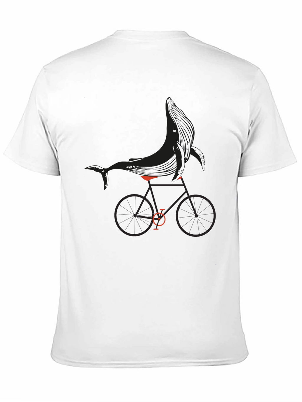 Whale on a Bike Graphic Tee - Black