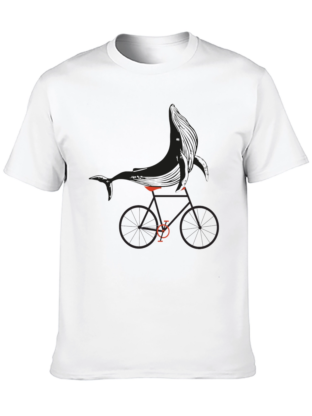 Whale on a Bike Graphic Tee - Black