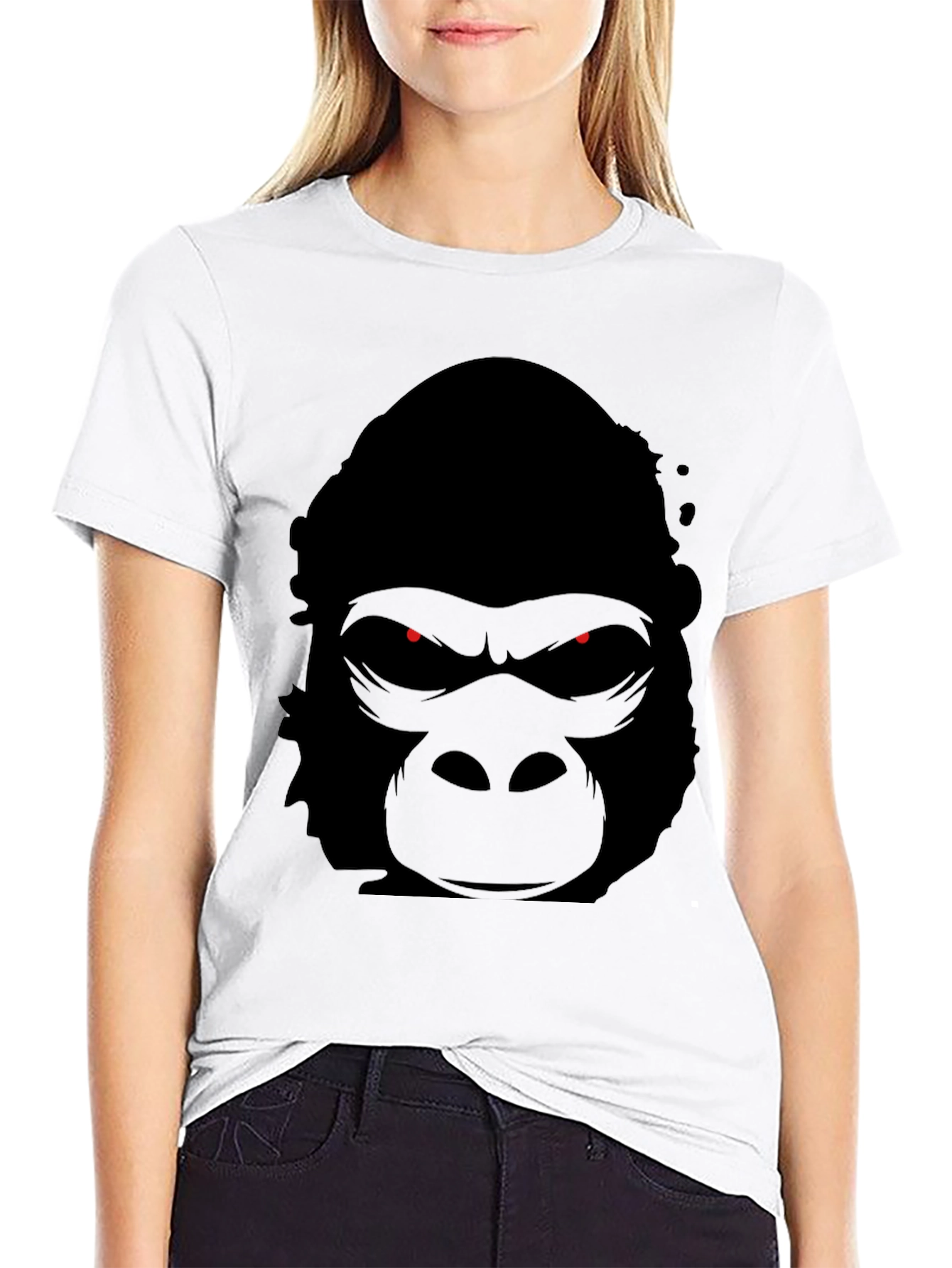 Mens Black Gorilla Graphic T-Shirt
