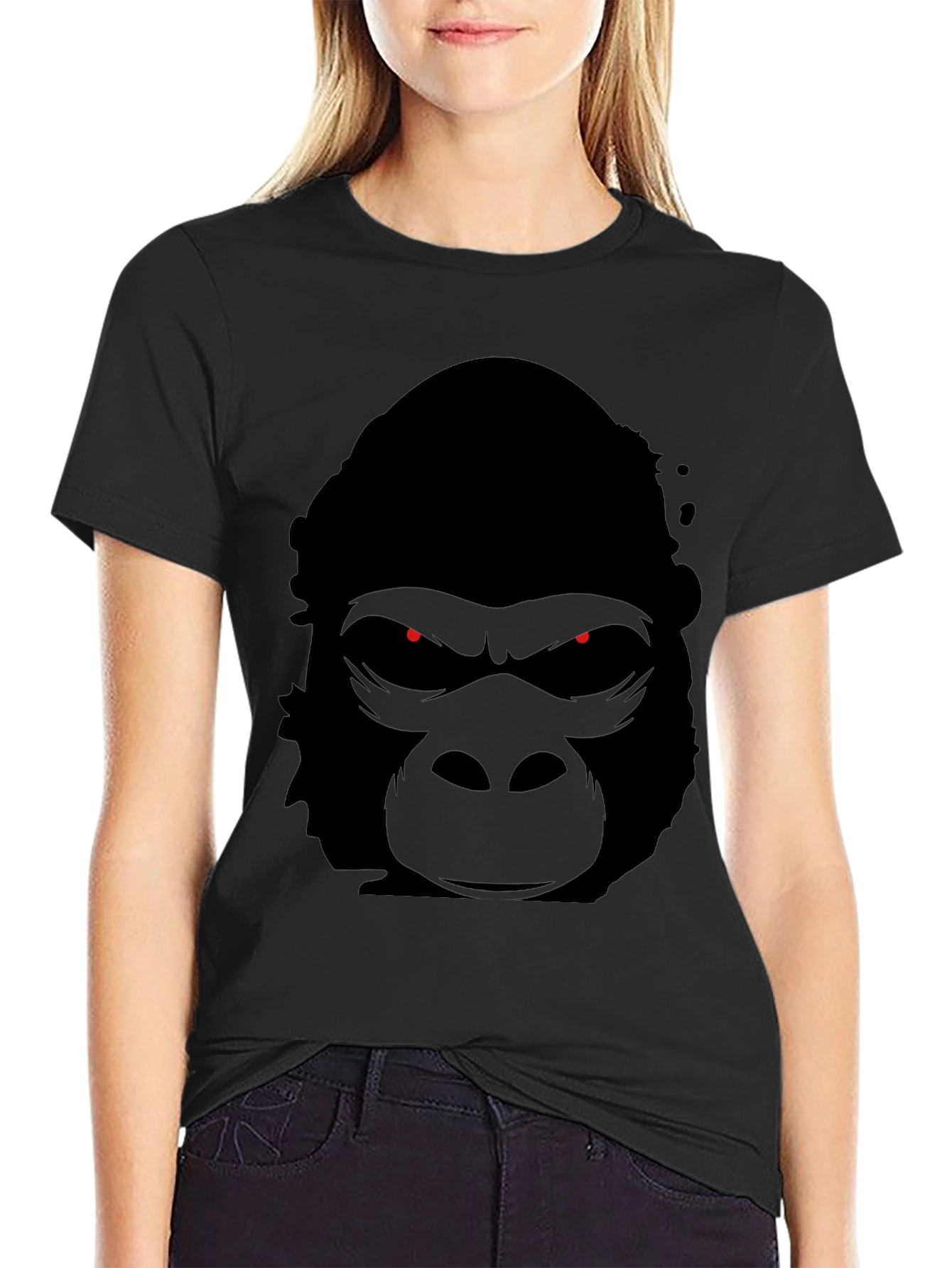 Mens Black Gorilla Graphic T-Shirt