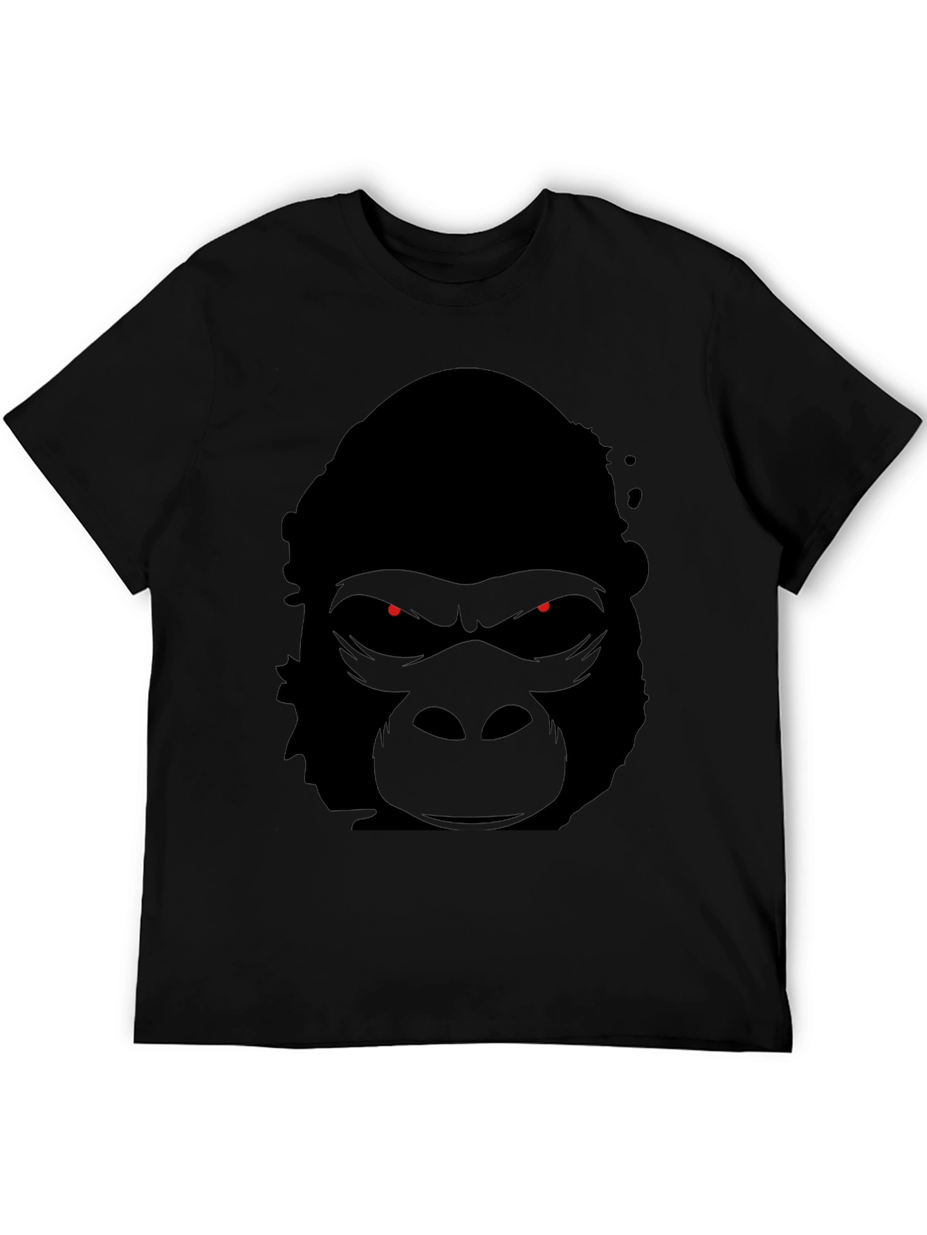 Mens Black Gorilla Graphic T-Shirt