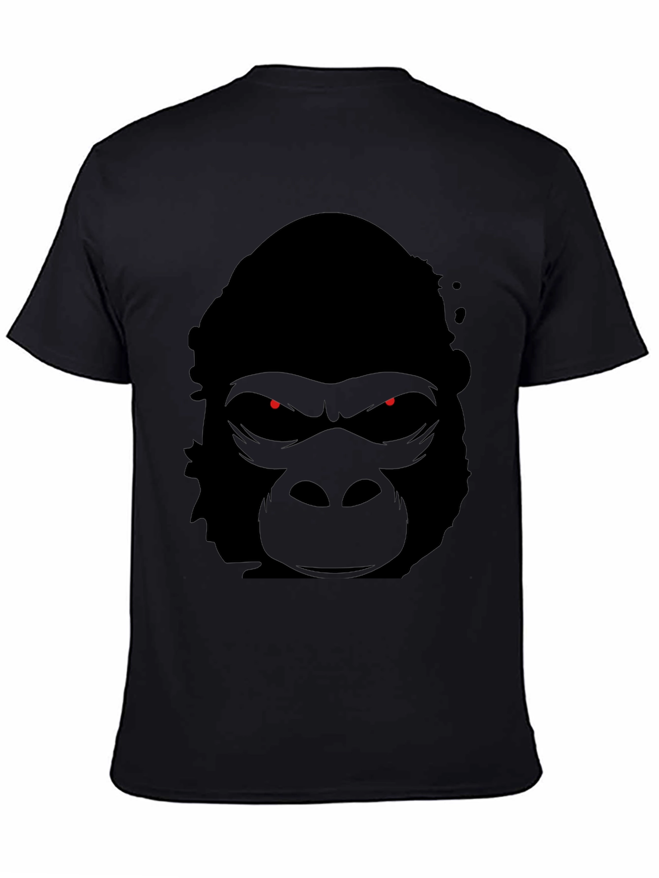 Mens Black Gorilla Graphic T-Shirt