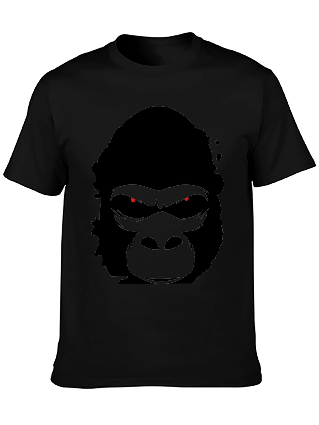 Mens Black Gorilla Graphic T-Shirt