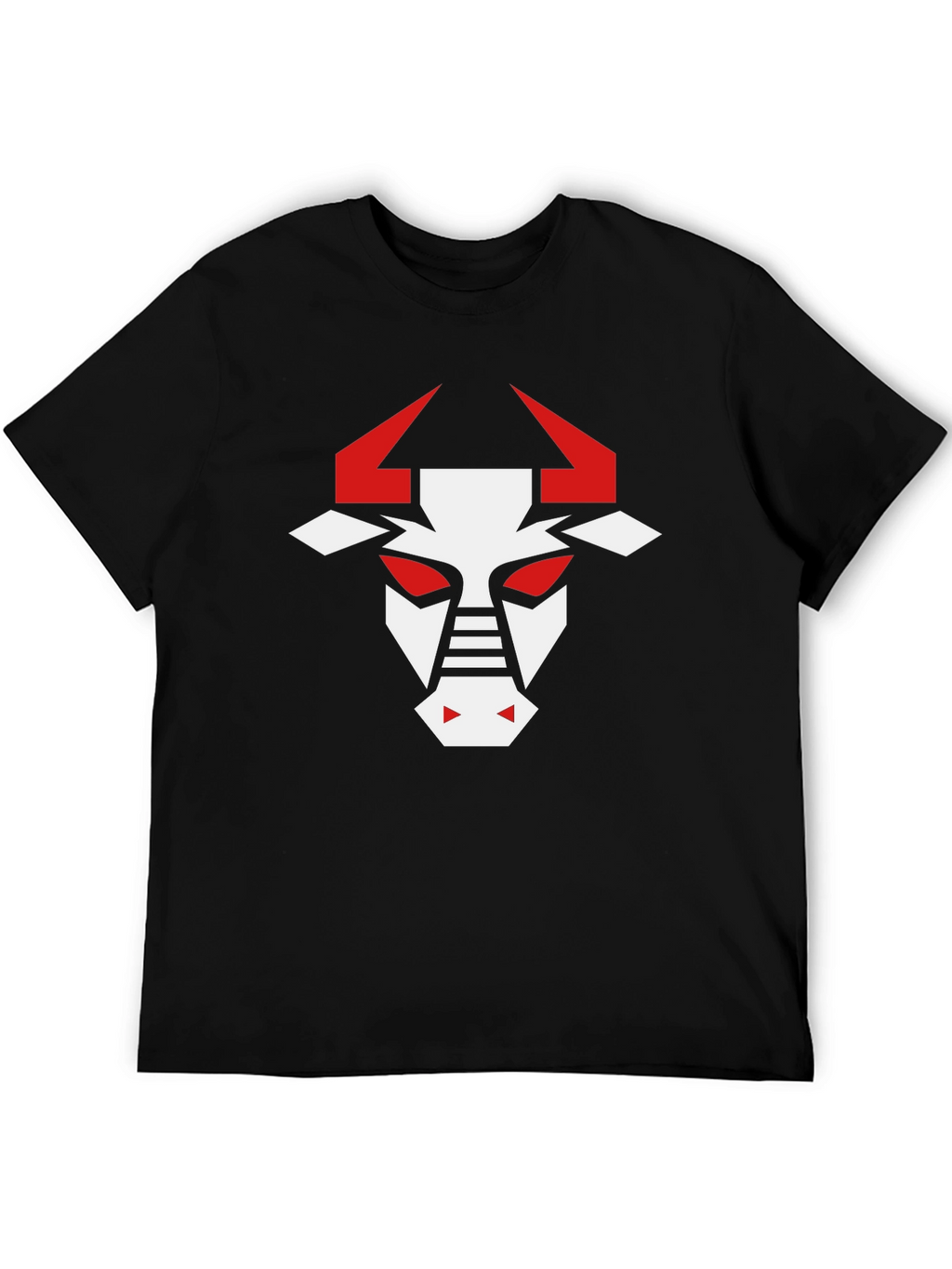 Geometric Bull Graphic T-Shirt - Modern Design