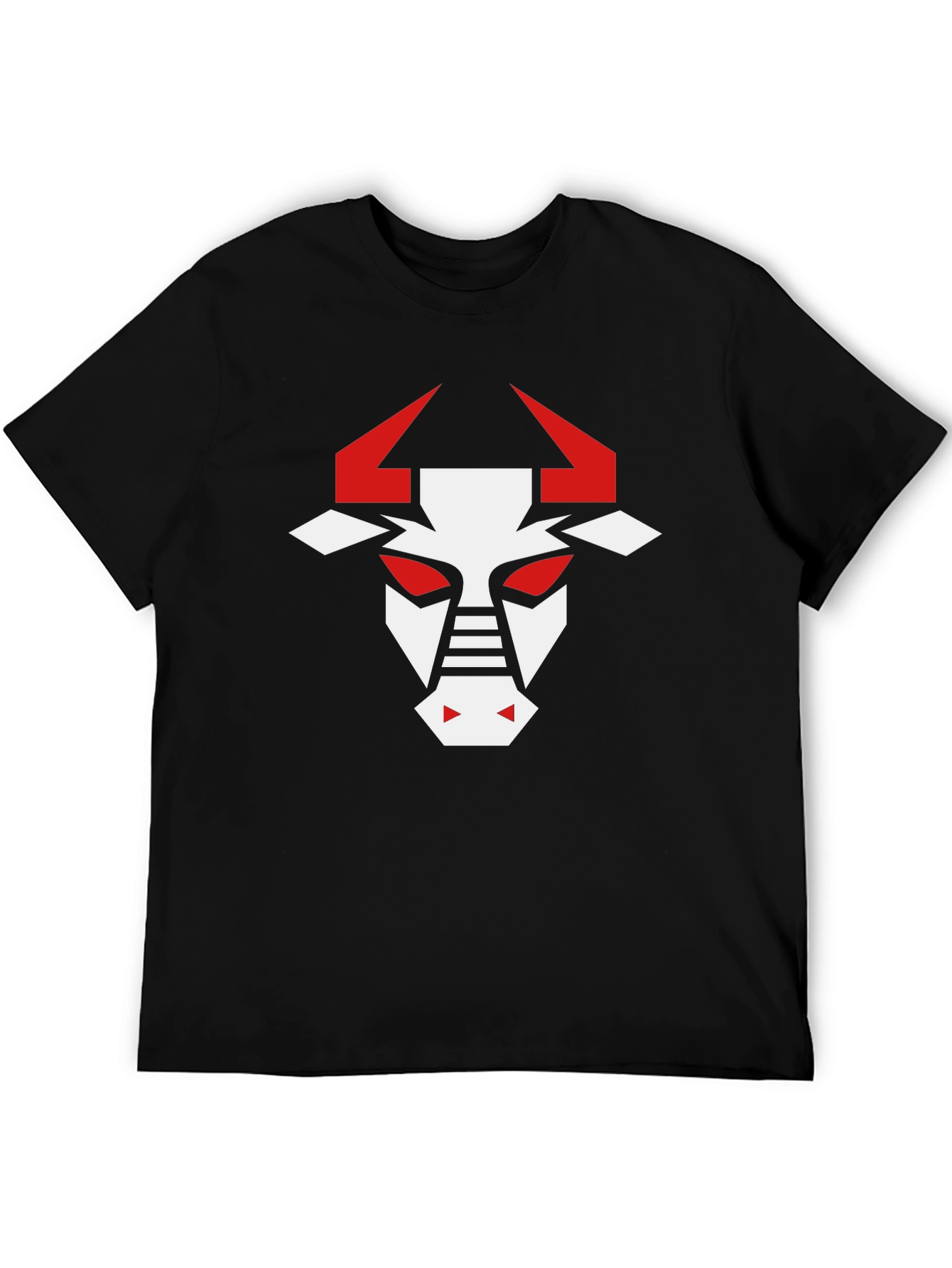 Geometric Bull Graphic T-Shirt - Modern Design