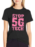 Stop 5G Tech Black T-Shirt