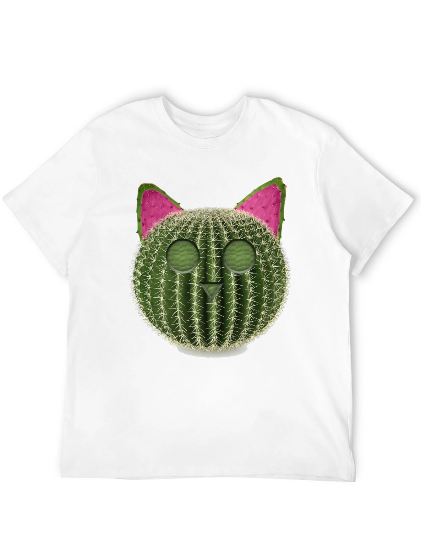 Cactus Cat Graphic Tee - Trendy & Unique