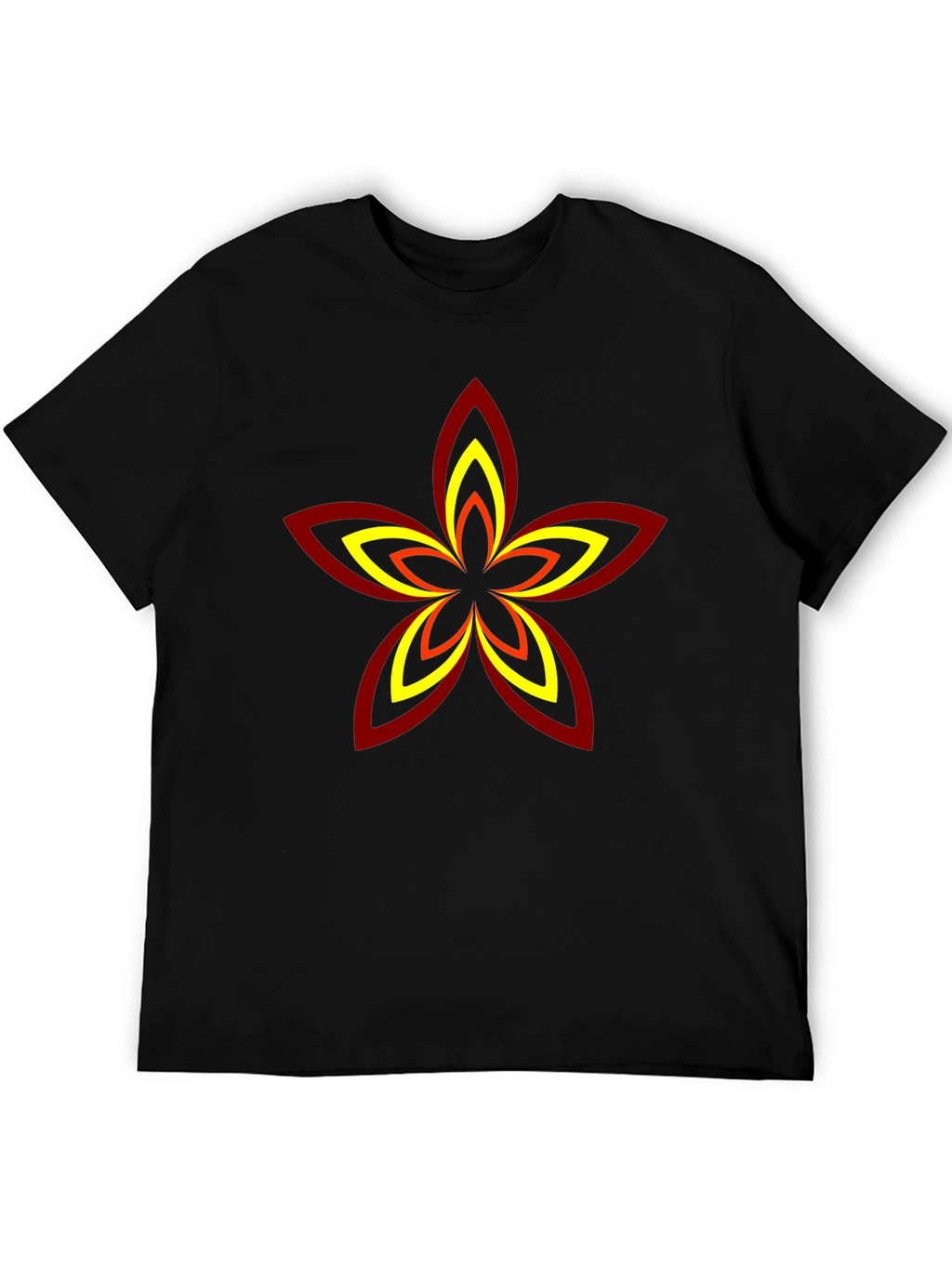 Abstract Flower Graphic T-Shirt