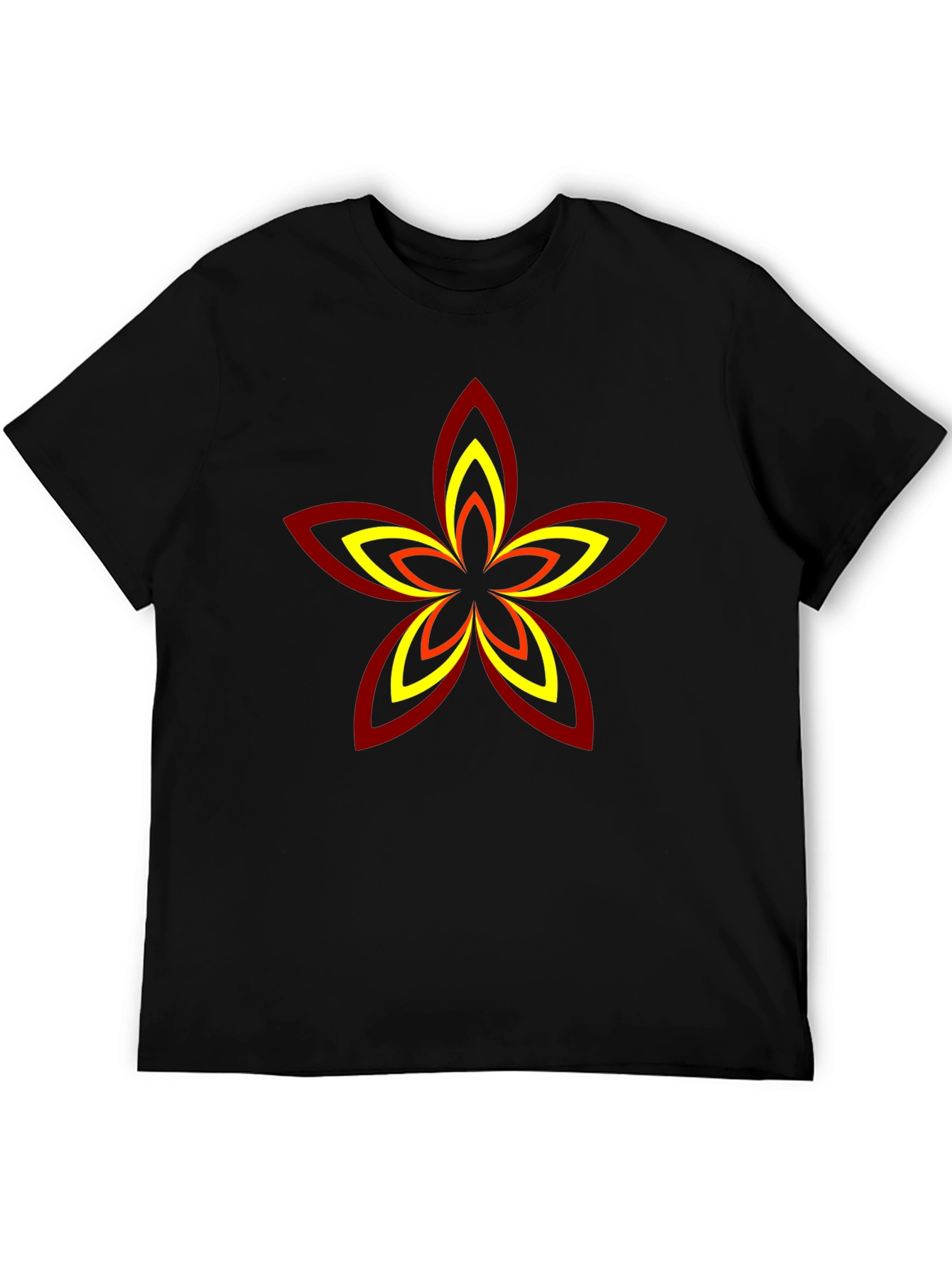 Abstract Flower Graphic T-Shirt