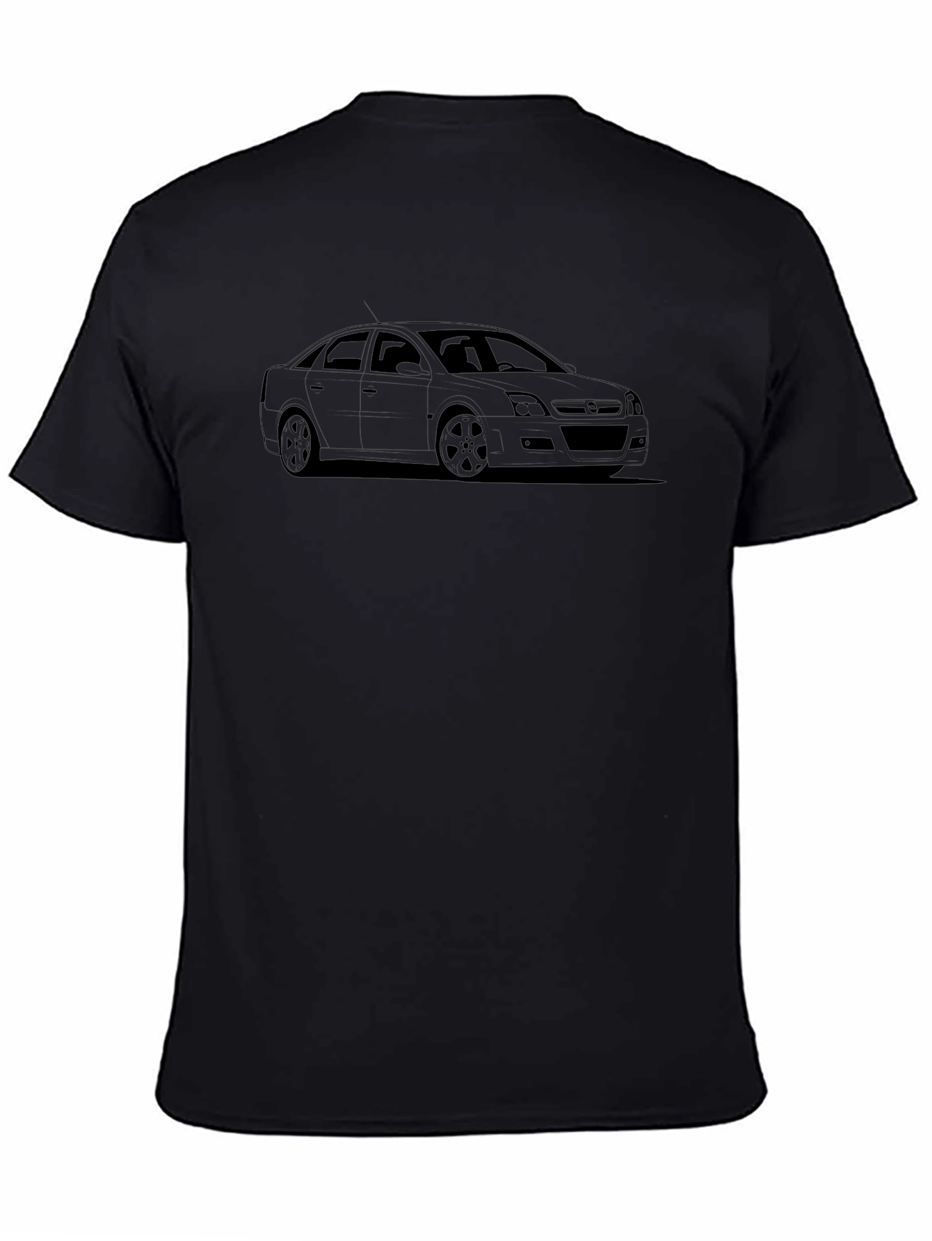 Car Outline Black T-Shirt