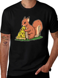 Squirrel Pizza T-Shirt - Funny Graphic Tee