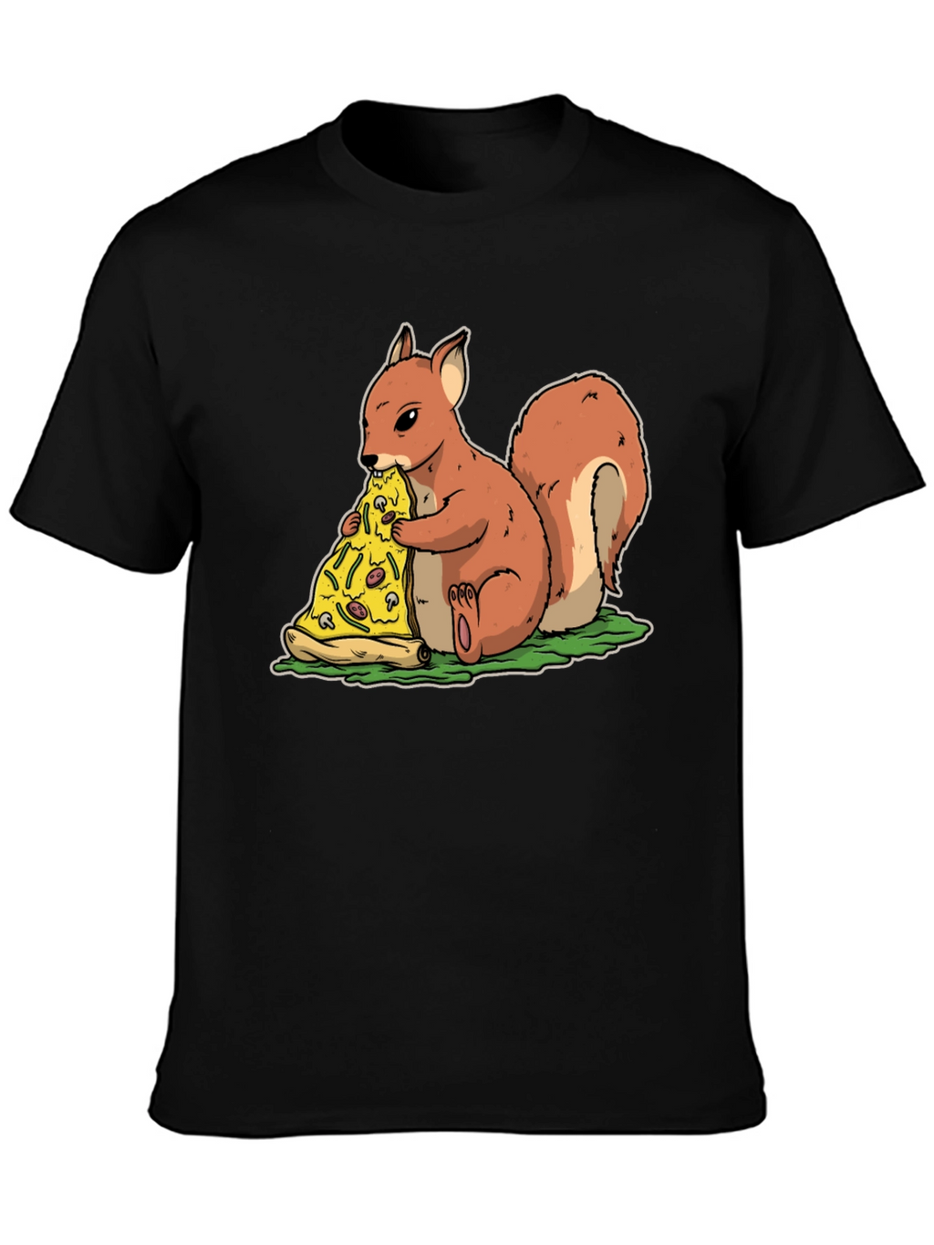 Squirrel Pizza T-Shirt - Funny Graphic Tee