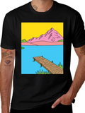 Dockside Vista Graphic Tee - Nature Inspired Design