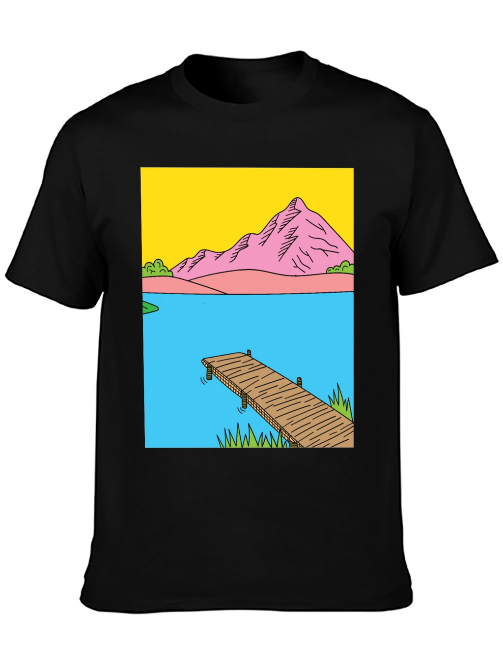 Dockside Vista Graphic Tee - Nature Inspired Design
