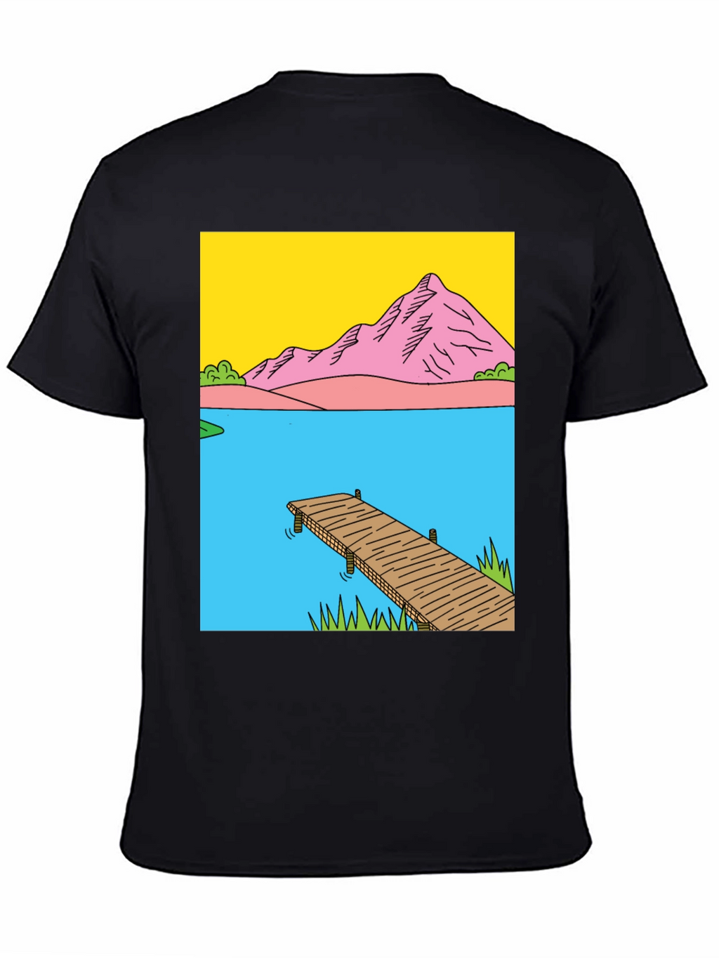 Dockside Vista Graphic Tee - Nature Inspired Design