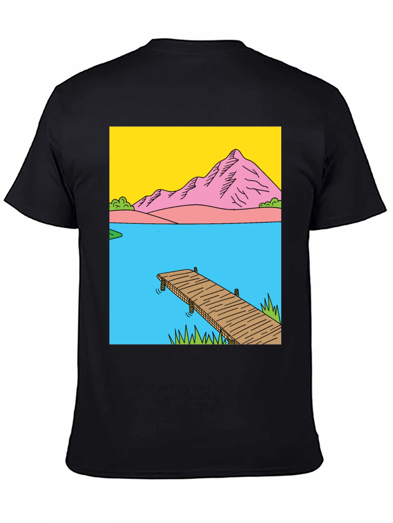 Dockside Vista Graphic Tee - Nature Inspired Design