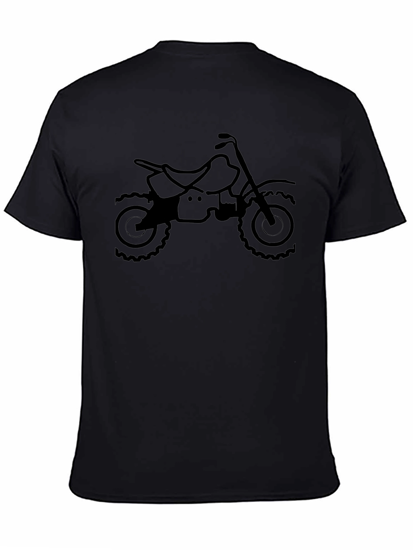 Black Motorcycle Graphic T-Shirt