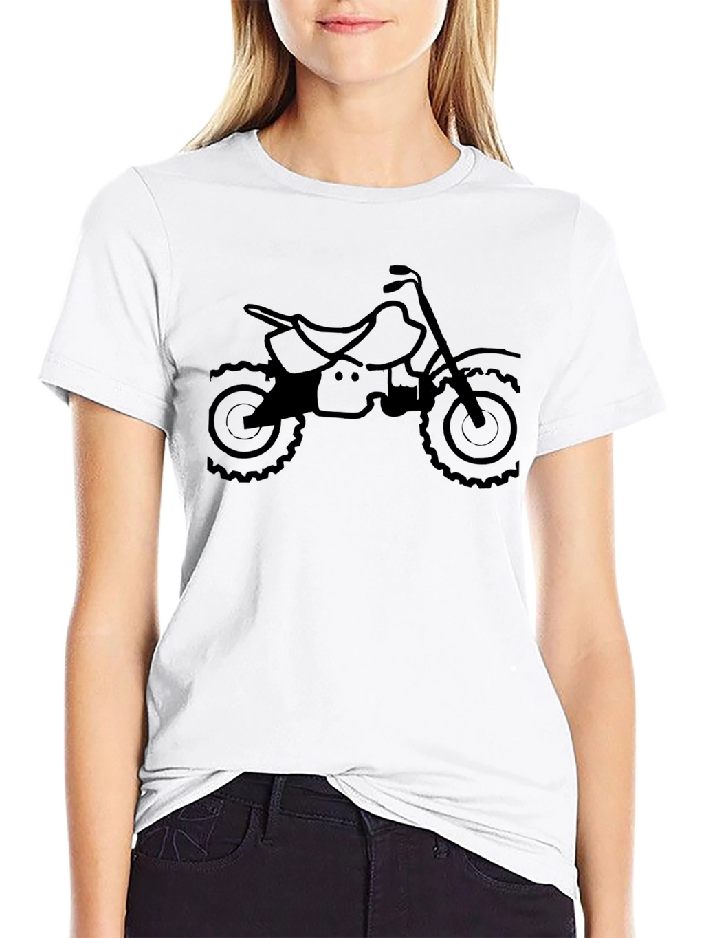Black Motorcycle Graphic T-Shirt