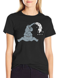 Elephant Cartoon T-Shirt - Funny Animal Graphic Tee