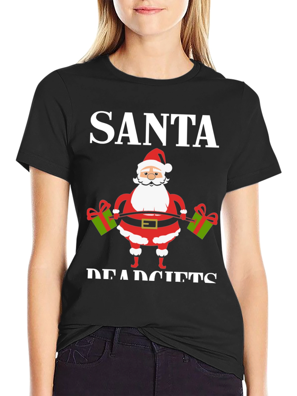 Santa Deadlifts Graphic T-Shirt