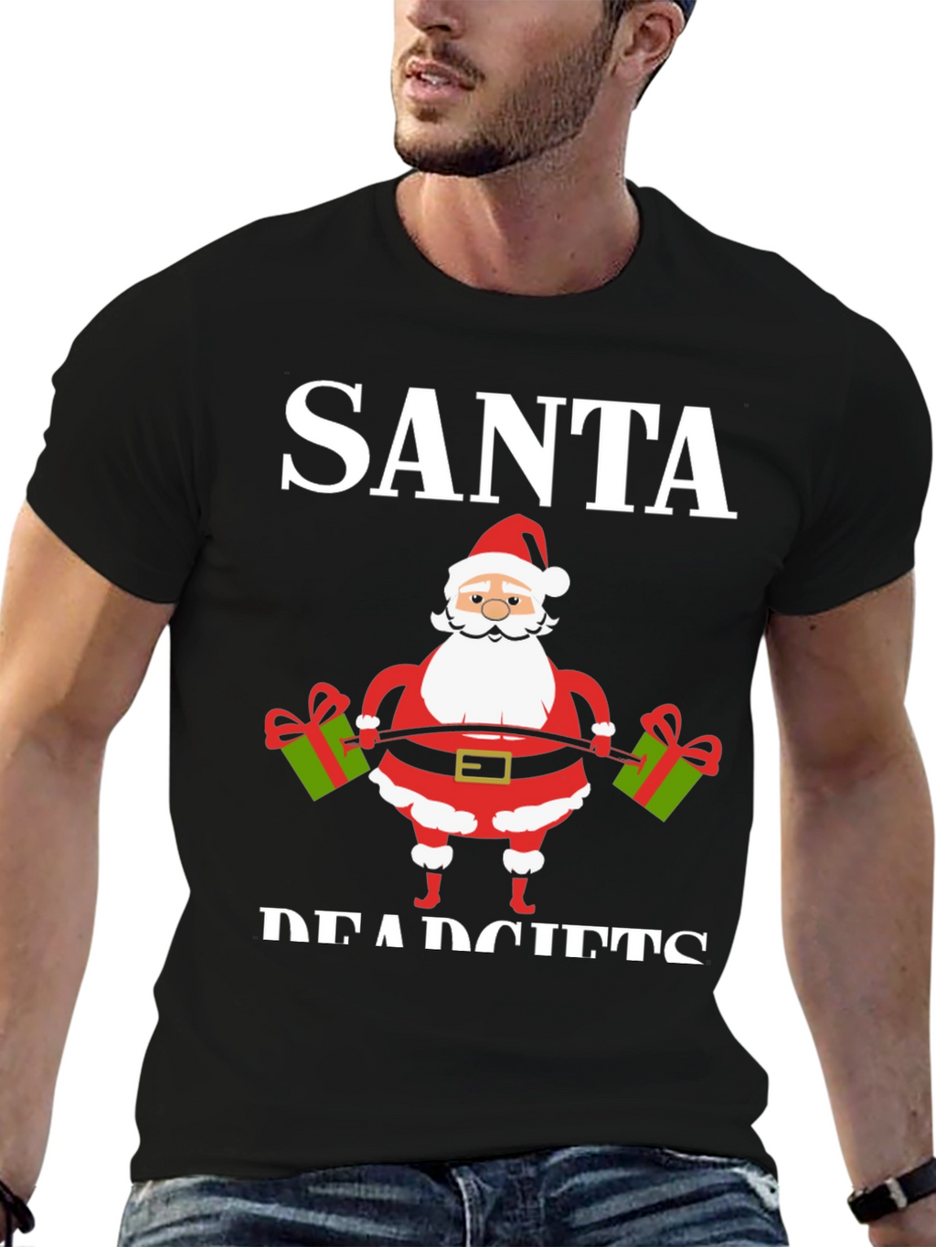Santa Deadlifts Graphic T-Shirt