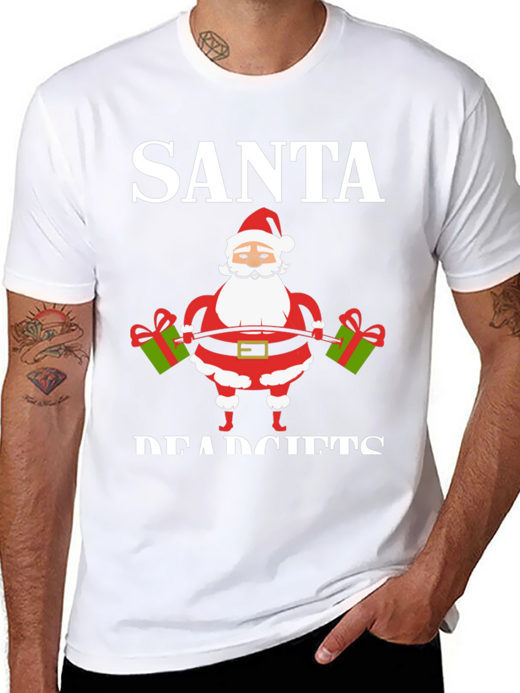 Santa Deadlifts Graphic T-Shirt