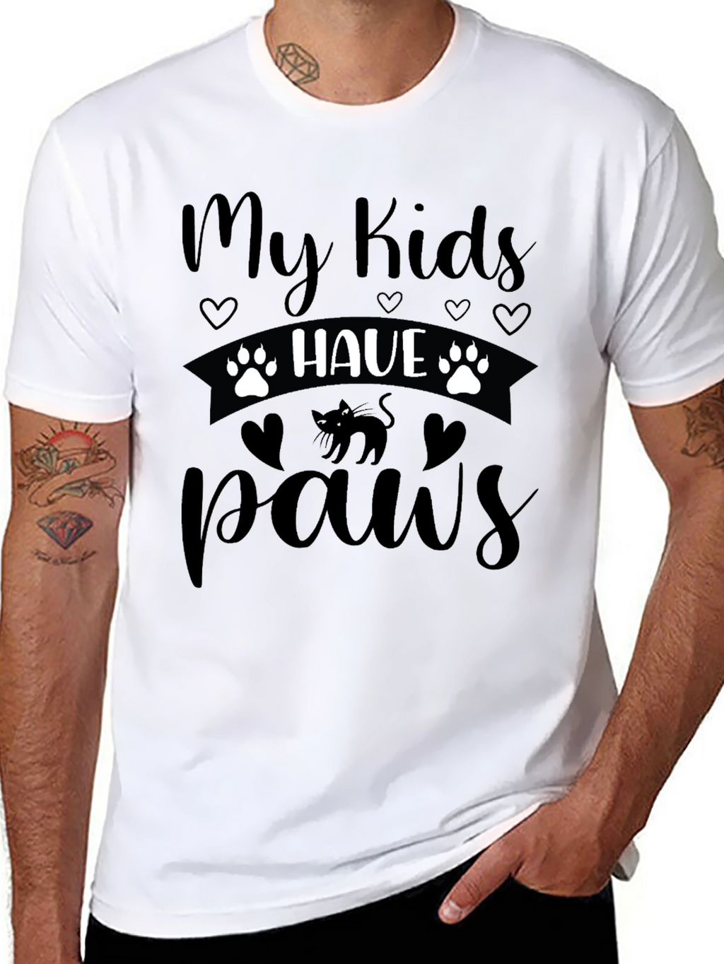 My Kids Have Paws Cat T-Shirt