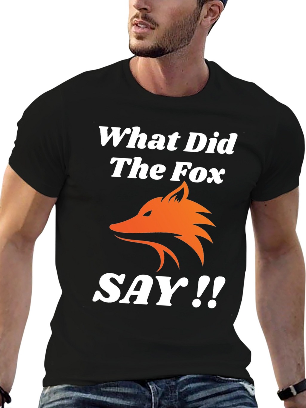 What Did The Fox Say T-Shirt - Black Tee