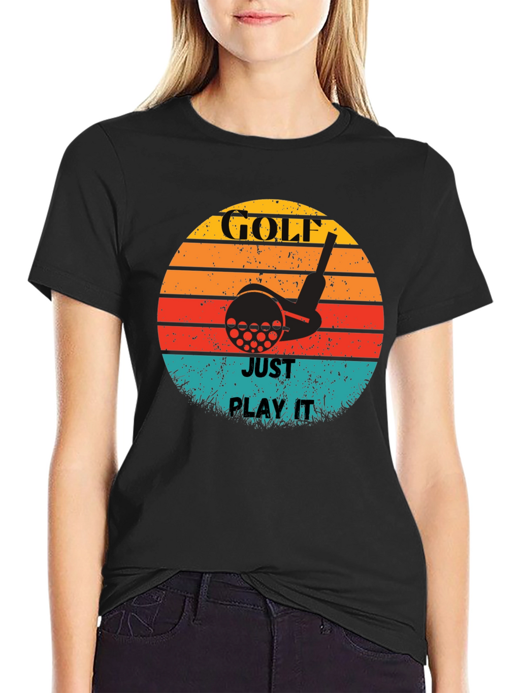 Golf Just Play It Retro Graphic Tee