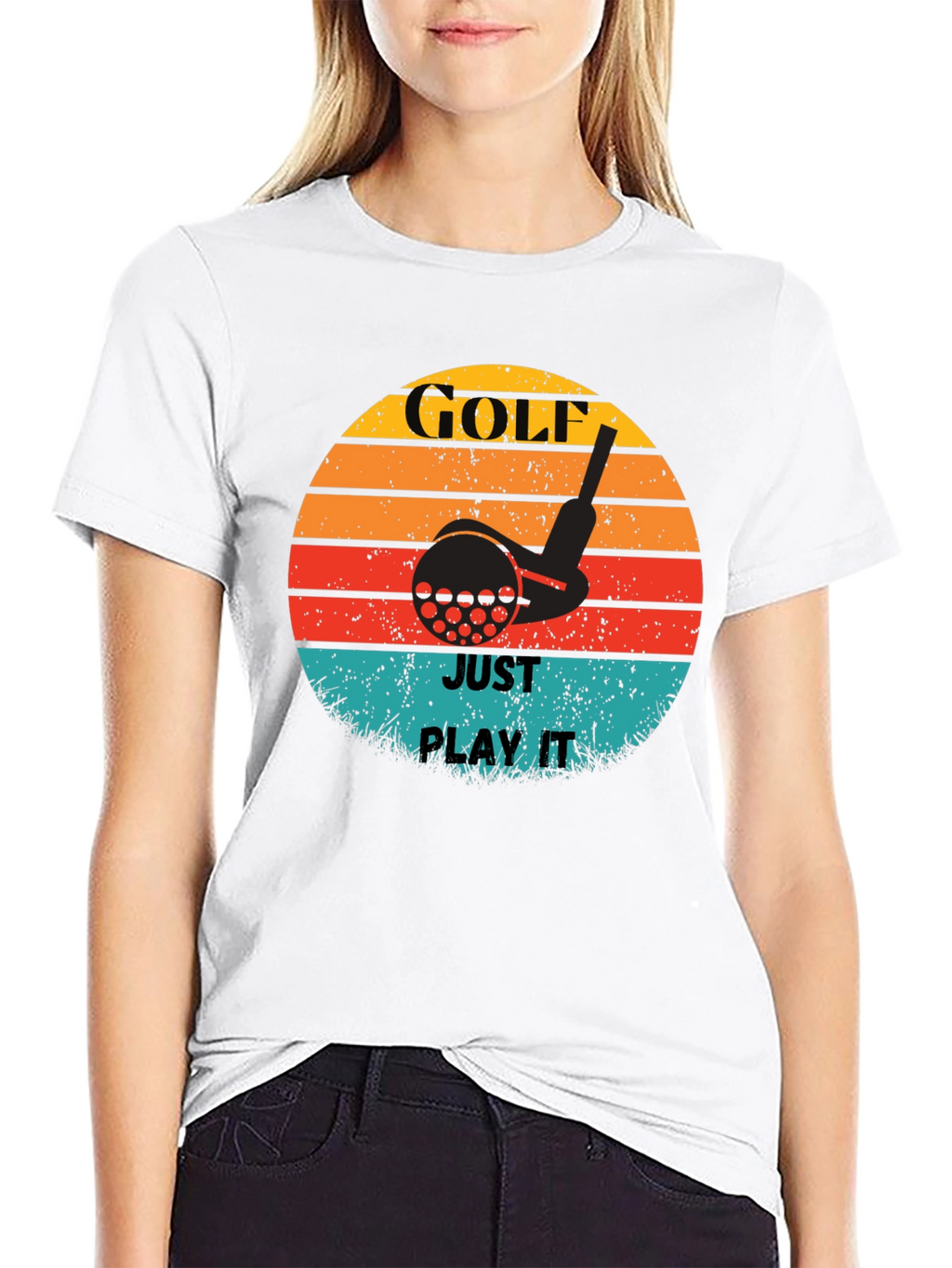 Golf Just Play It Retro Graphic Tee