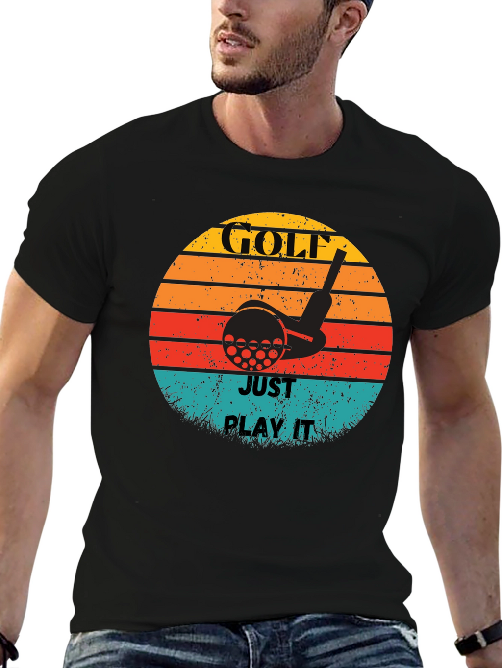 Golf Just Play It Retro Graphic Tee