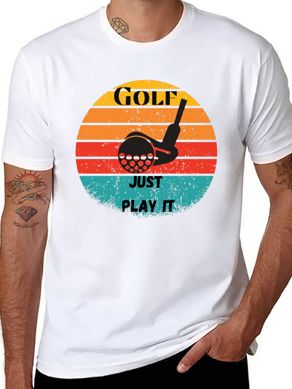 Golf Just Play It Retro Graphic Tee