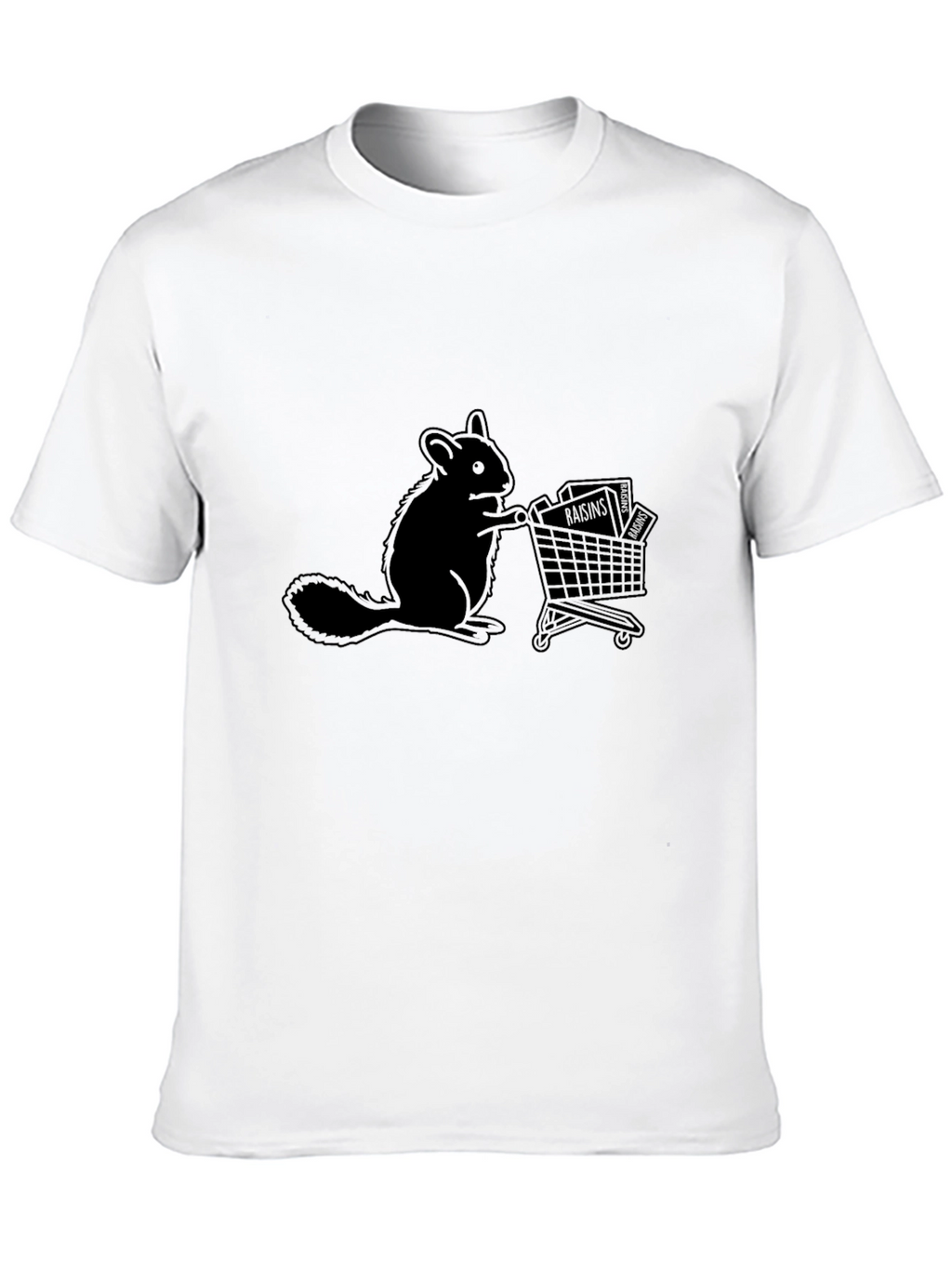 Squirrel Shopping Spree Graphic Tee - Black