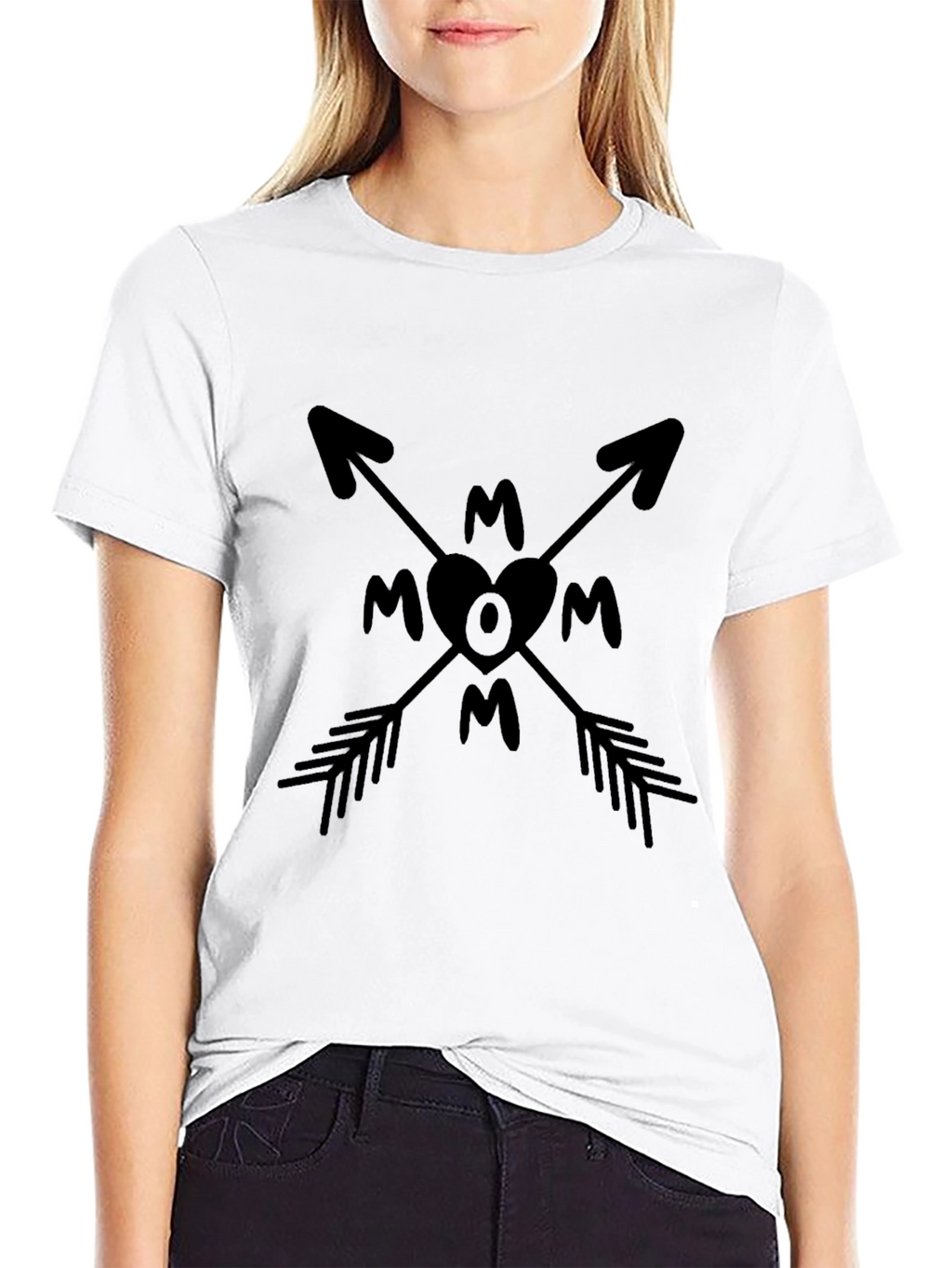 Mom Arrow Heart Graphic T-Shirt