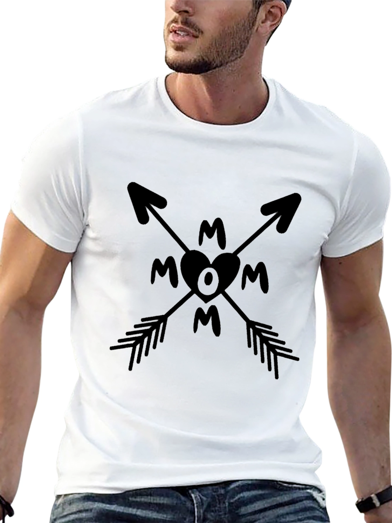 Mom Arrow Heart Graphic T-Shirt