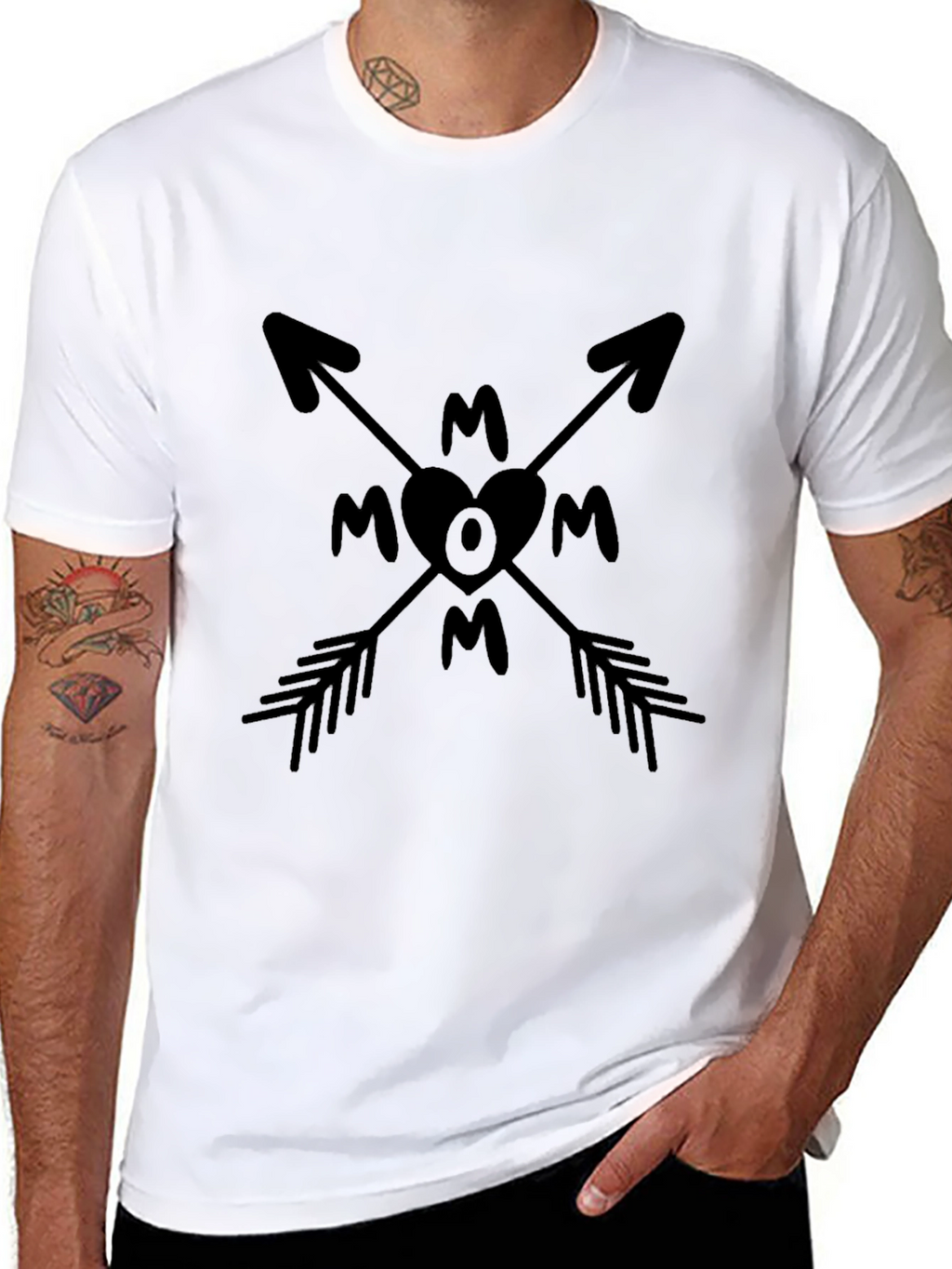 Mom Arrow Heart Graphic T-Shirt