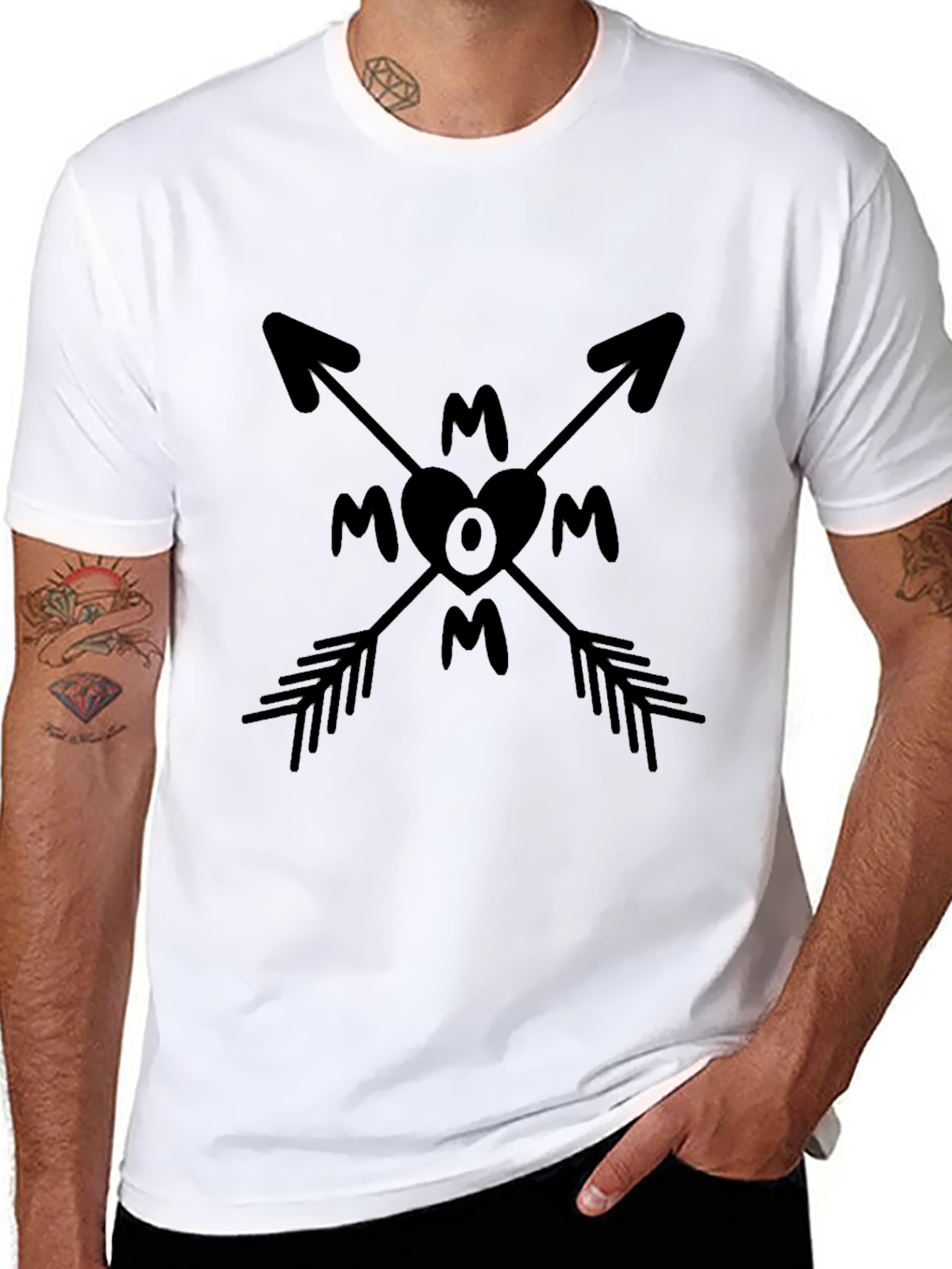 Mom Arrow Heart Graphic T-Shirt