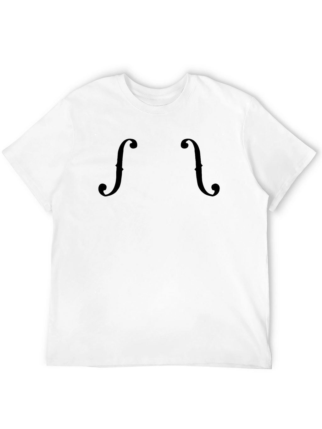 Stylish Black Violin F-Hole Graphic Tee