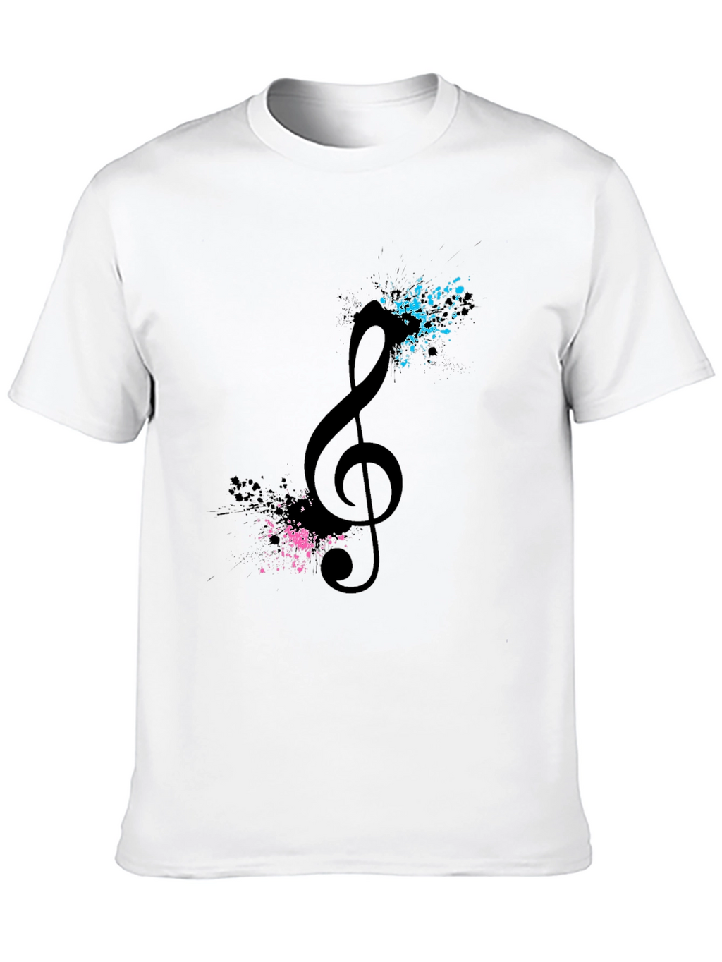 Musical Clef Graphic Tee - Mens Black T-Shirt