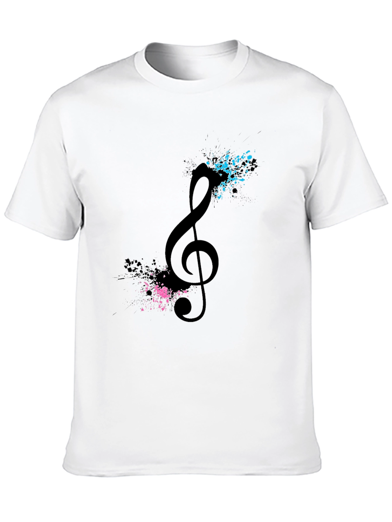 Musical Clef Graphic Tee - Mens Black T-Shirt