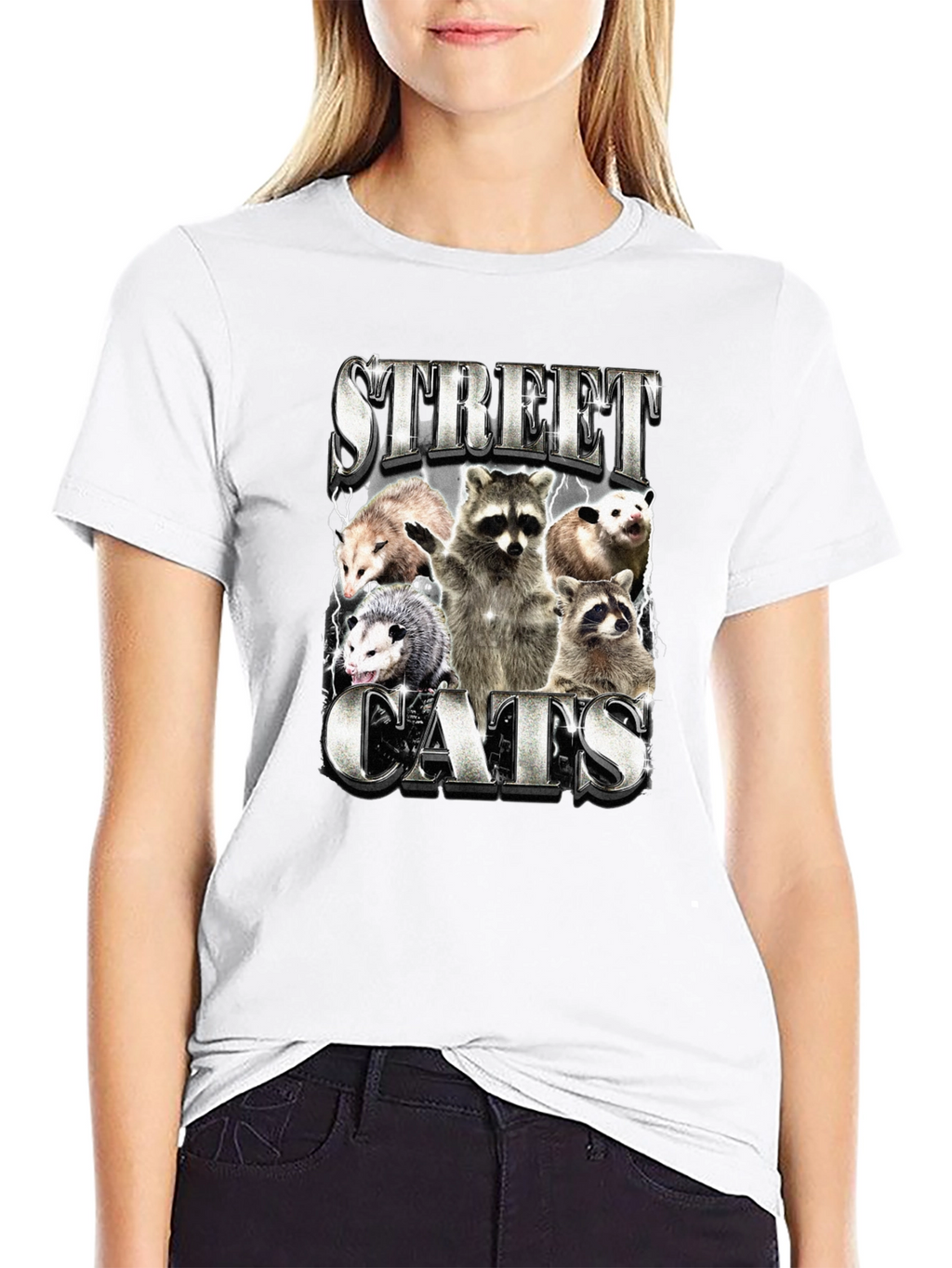 Street Cats Graphic Tee - Raccoons & Opossums